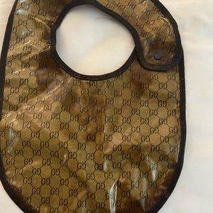 Gucci Brown/Beige Interlocking GG Monogram Bib